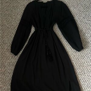 Ulla Johnson Black Long Sleeve Dress